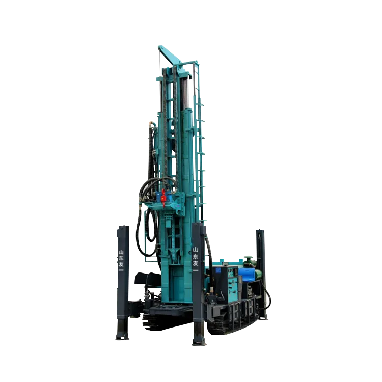 Drilling machine cut into a mountain mining activities Drilling water intake machine