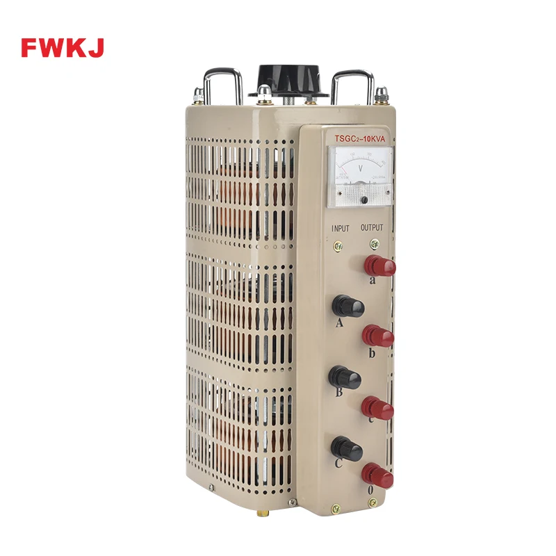 Factory Price High Quality FWKJ TSGC2 10KVA three phase Variac transformer 380V ac automatic voltage regulator