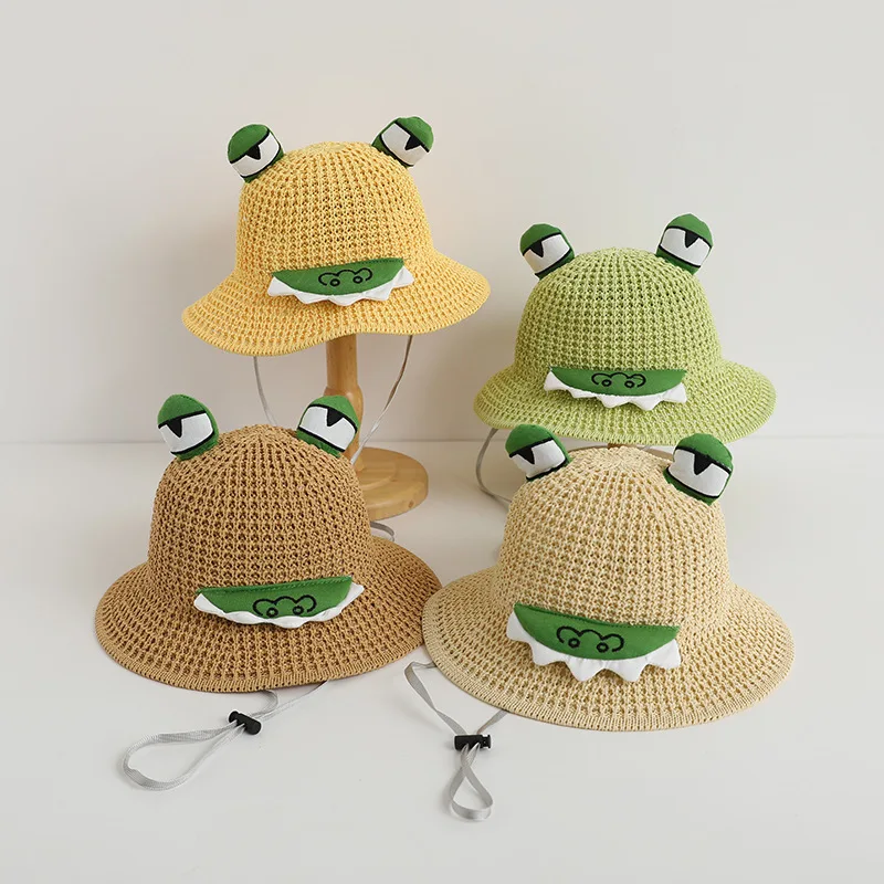 2024 NiYang Summer new unisex children sun hat knitted fun animal style cute fisherman hat