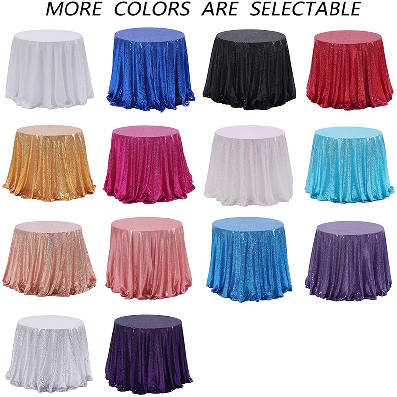 Водонепроницаемая скатерть из розового золота, свадебная круглая блестящая скатерть с блестками, 108 дюйма, круглая блестящая скатерть