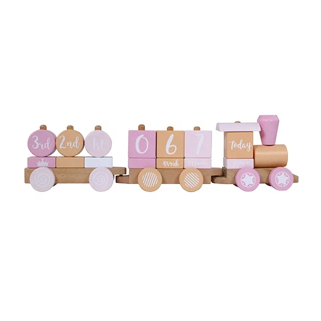 Baby Age Months Wood Photo Prop Wooden Number Month Block for Babies Pictures