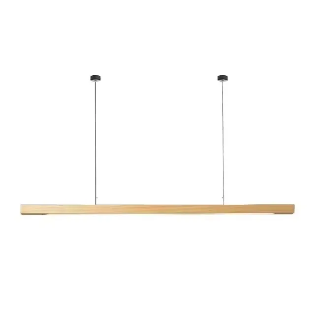 Modern Wood LED Pendant Lights Minimalist Wooden Chandeliers Hanglamp Lighting For Dining Room Study Bar Luminaire Suspension