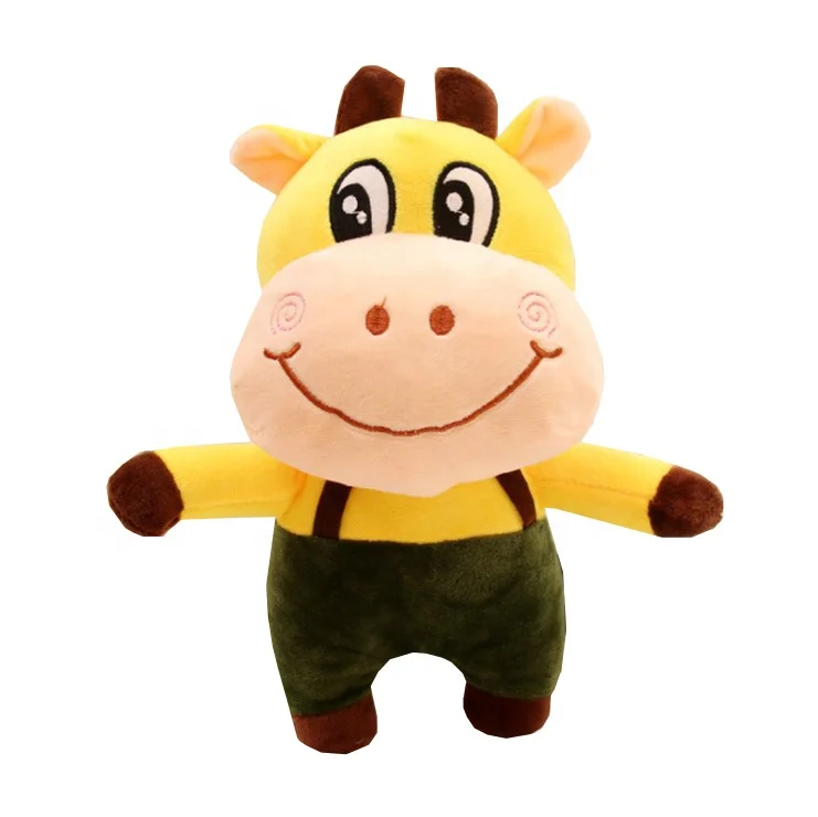 
Wholesale Baby Kids Toddler Plush Stuffed Cow Animal Toys Round Body Cute Fluffy Toys Plush 