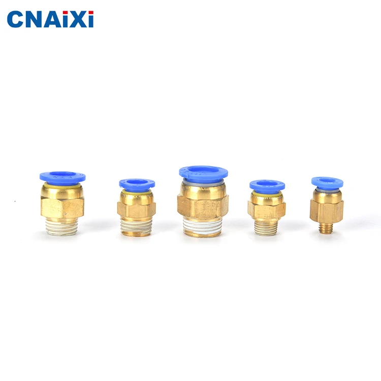 
Male Thread Straight Brass Push To Connect Air Quick Pneumatic Fitting 