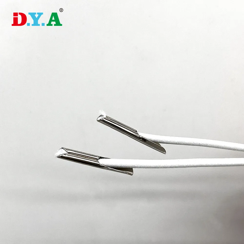 Customize White Barbed Elastic Cord  Strings With Metal Barbs for Notebooks