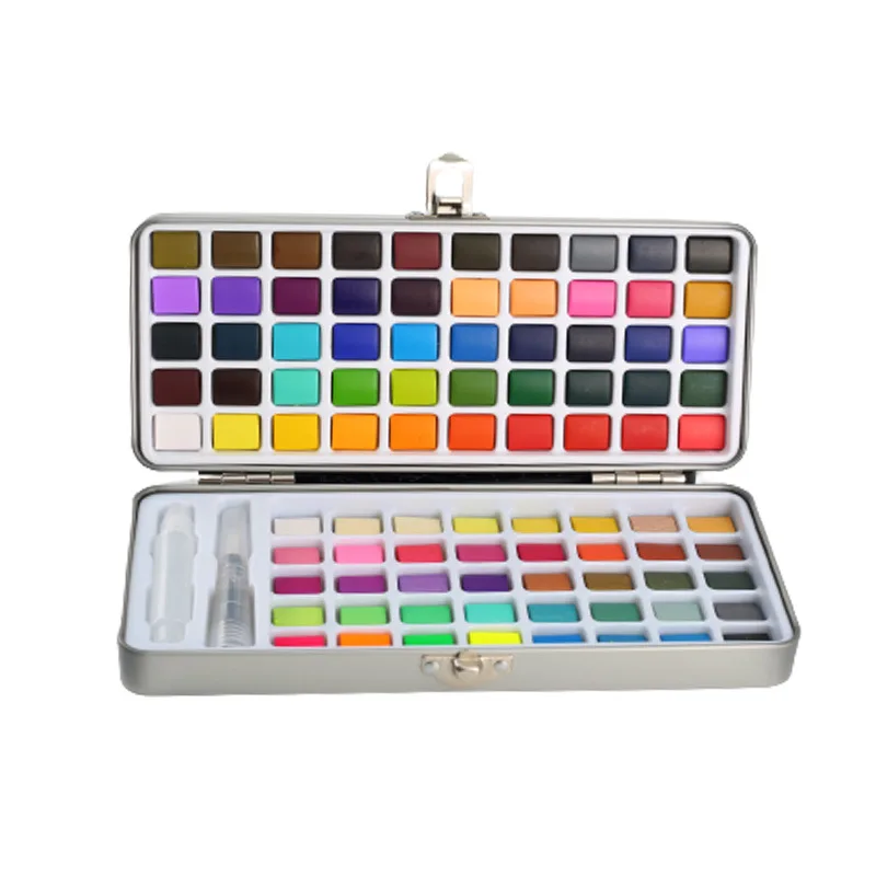 High Quality 100 colors Custom Watercolor Paints Sets With Brush best price