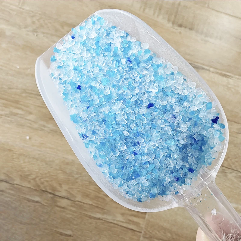 low dust1-8mm 1.6kg Wholesale Factory Directly Supply high quality Silica Gel Sand Filler Clean Blue Crystal Silicone Cat Litter
