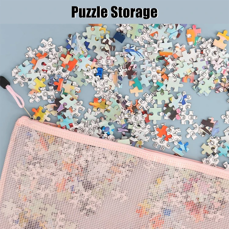 Waterproof A3 A4 Mesh Zipper Pouch PVC File Document Bag for Travel School and Office for Organizing