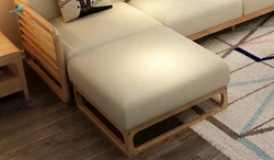 Factory Direct Selling Comfortable Nordic Style Furniture Living Room Wood Color Solid Wood Living Room Sofa