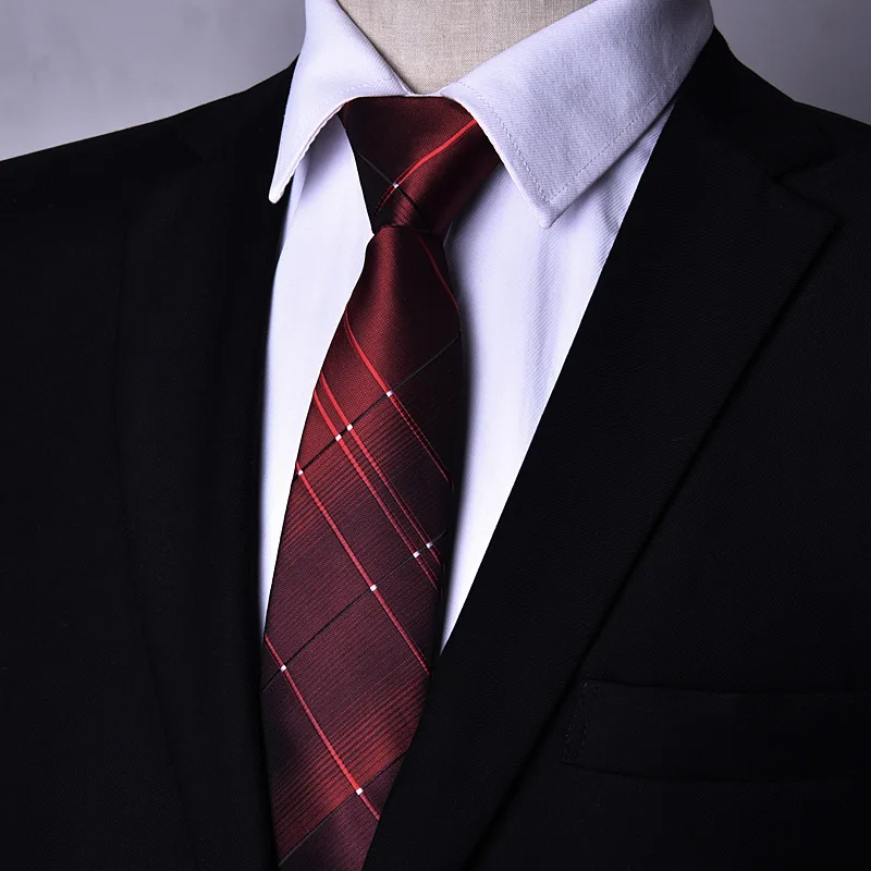 Заводской мужской профессиональный галстук представительский синий черный деловой Жених Повседневная молния ленивые свободные полосы 7 см легко тянуть