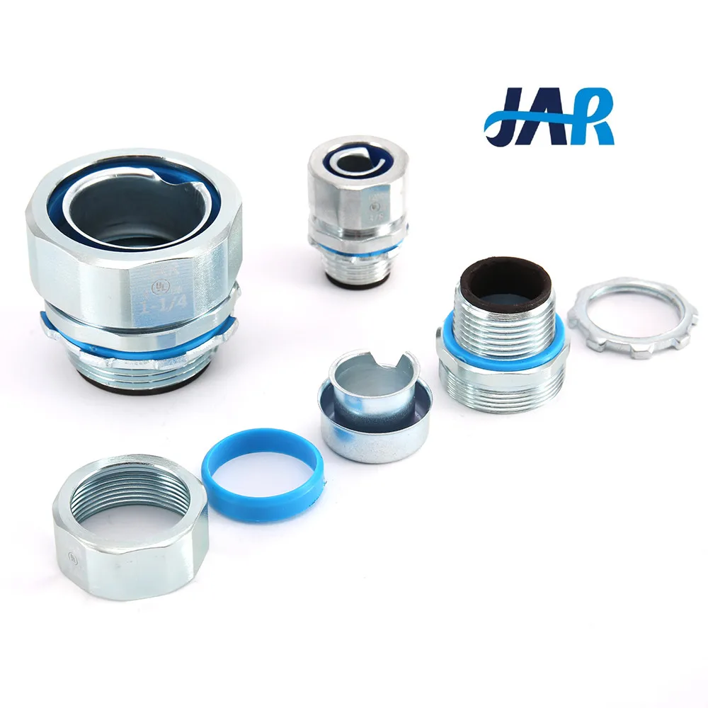 Manufacturing UL List Metal Flexible Raccordi DI Tubi Straight Conduit Connector