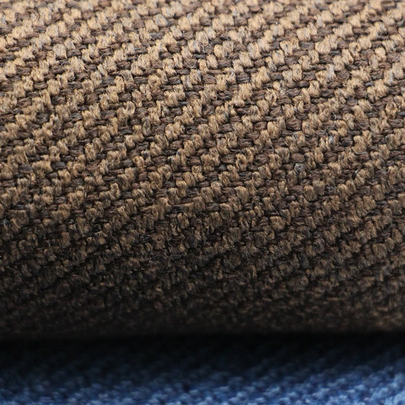 Wholesale Furniture Textiles Durable Polyester Tweed Twill Texture Sofa Upholstery Fabric