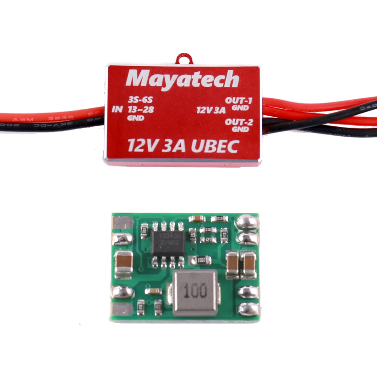 Mayatech 5V 12V понижающий модуль питания с регулировкой напряжения от 7-28V до 5V/от 13-28V UBEC-3A 6s для модели FPV UAV