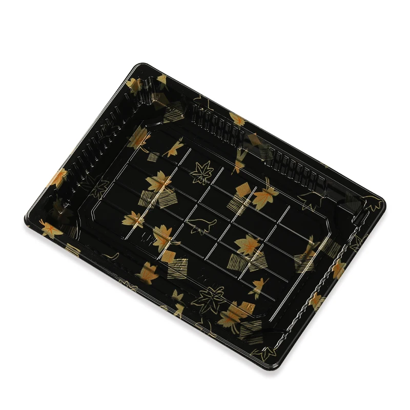 Buy Disposable Transparent Plastic Printing Food Sushi Tray With Clear Anti-fog Lid