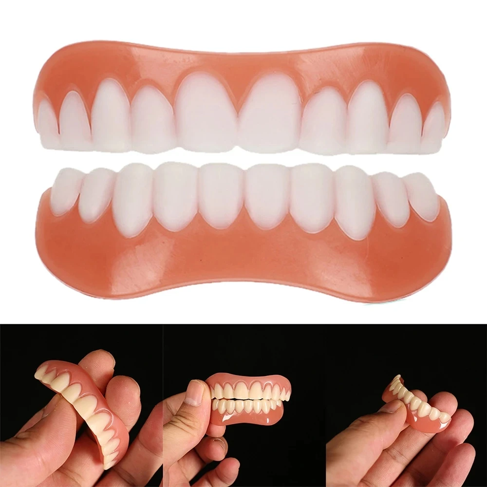 Comfortable Silicone Emulational Veneers False Teeth Cosmetic Denture