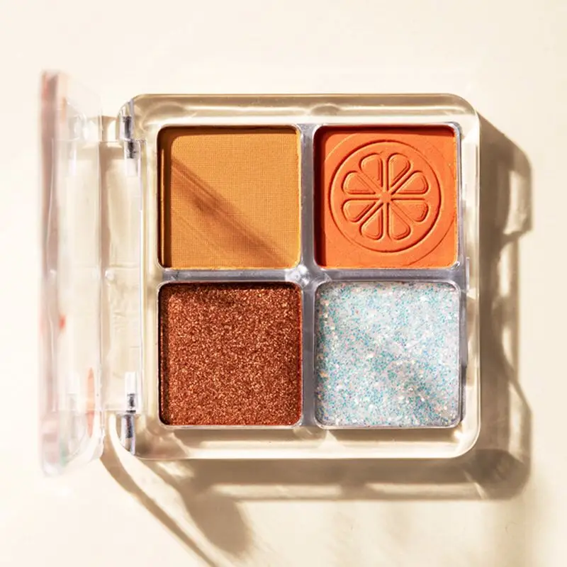 
Fashion Star Diamond Eye Shadow Palette Gold Pink Diamond 4 Color Eyeshadow Pearl Glitter Powder Earth Color Stage Makeup 