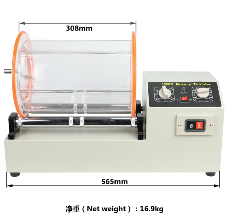 KT-1320 Rotary Tumbler with Two Polishing Bucket