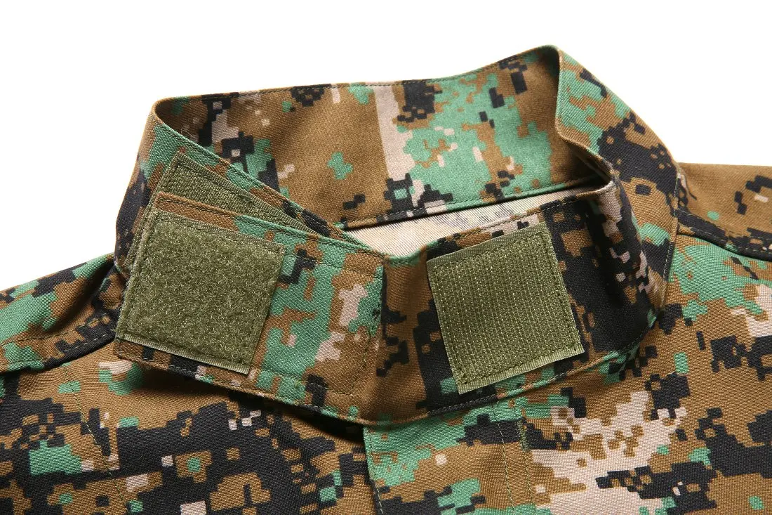 230gsm TC Polyester Cotton Twill  Digital Woodland Camouflage Pattern ACU Uniform