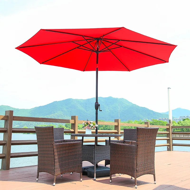 Outdoor sunshade umbrella courtyard outdoor folding activity sun umbrella single and double topped banana umbrella