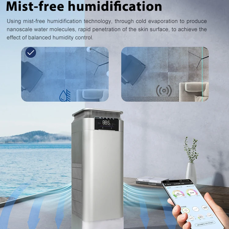 New Product Home Living Room Baby Room Bedroom Remote Control 10L Water Tank Capacity Air Purifier Humidifier