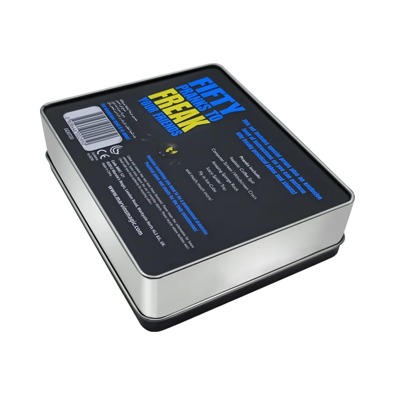 2022 rectangular custom  metal tin printing  packaging box