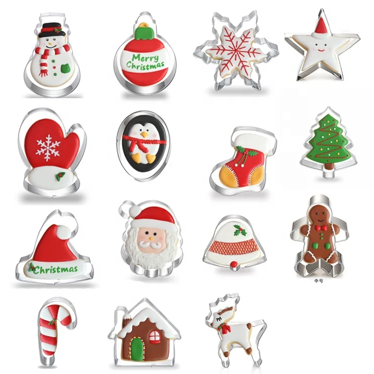 Amazon Hot Hand Baking Tools Christmas Tree Clock Cookie Cutter