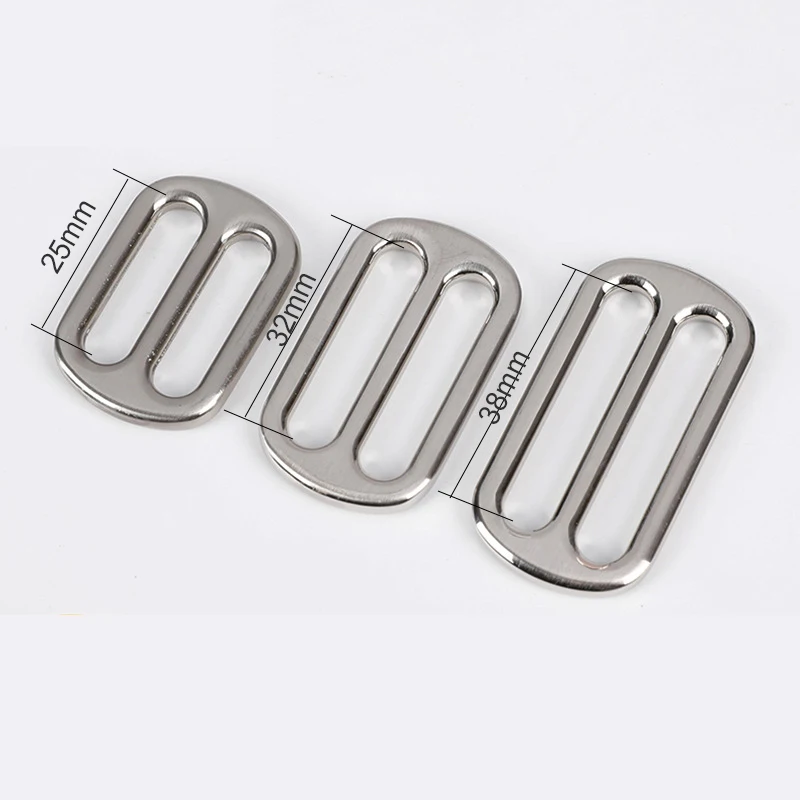 Clothing Hardware 2 Inch 50mm Silver Metal Clasp tri glide adjust Buckles For Belt