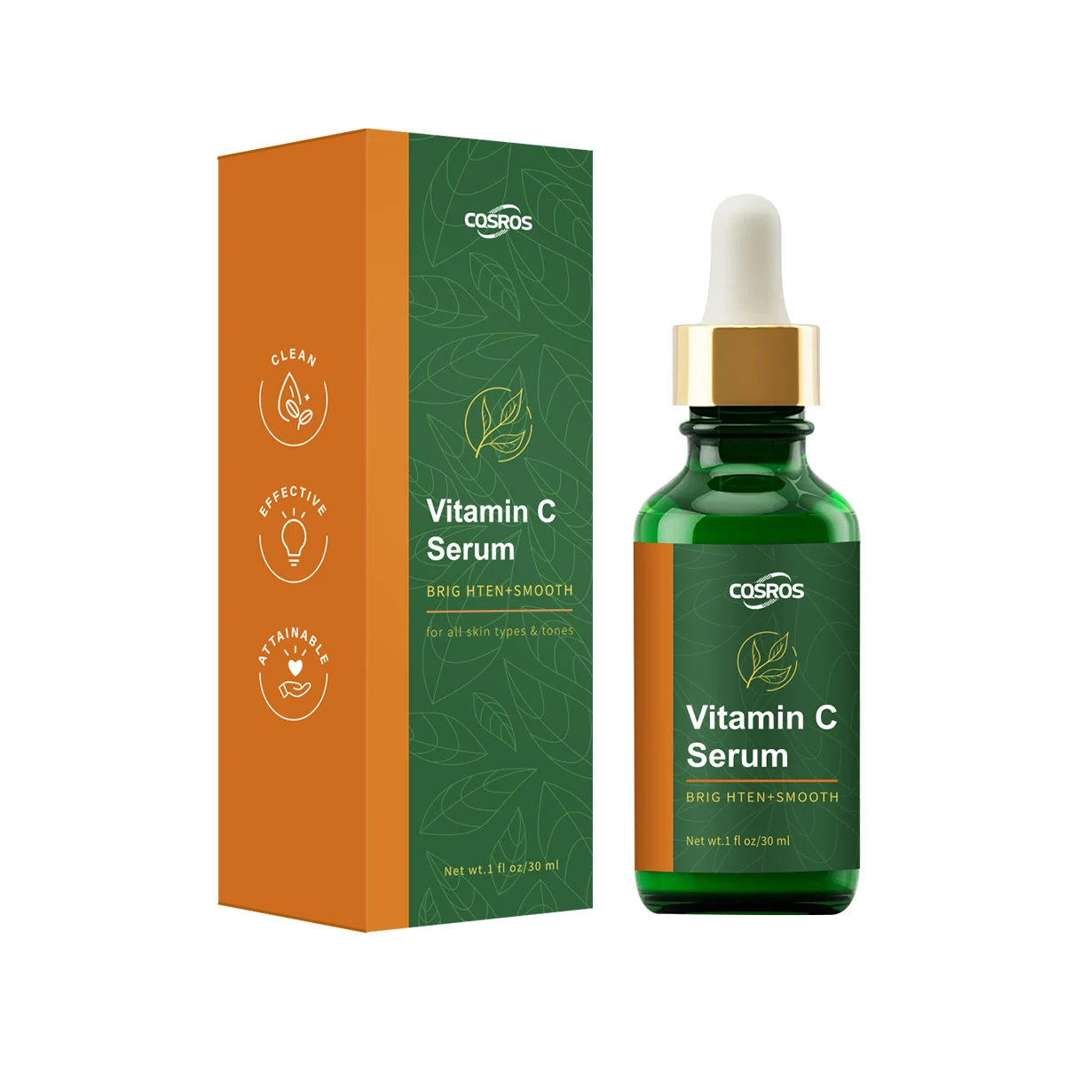 Custom Logo OEM ODM Face Care Products Pure Vitamin C Brightening Whitening Facial Serum  With Hyaluronic Acid