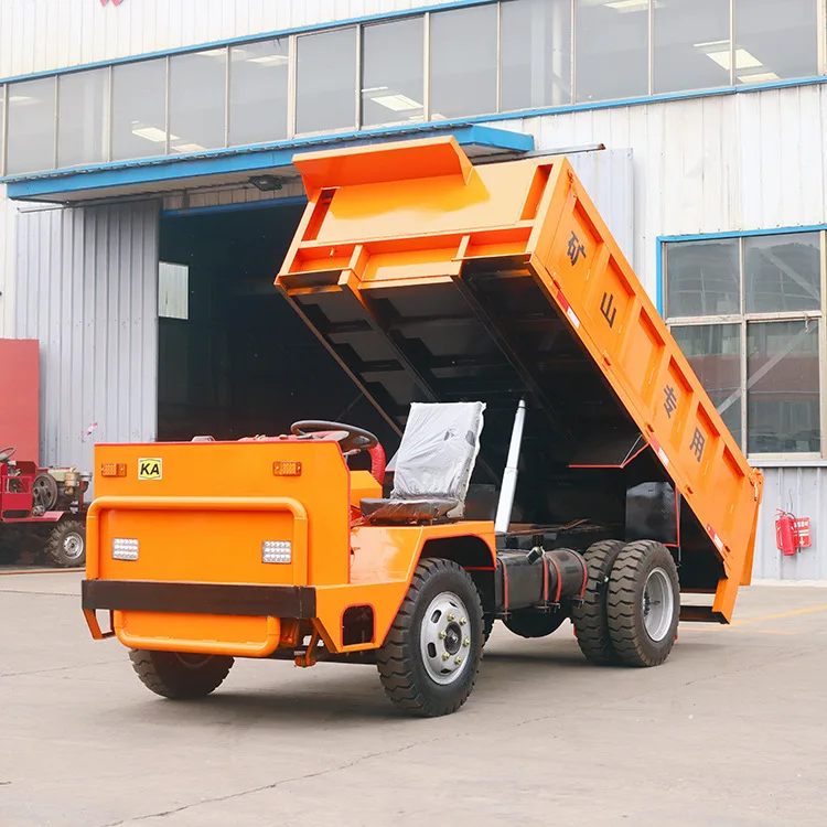 Mine 4WD Pit Car Underground Mining Dumpers Truck Diesel Tipper Slag Hauling Mine Car Roadway Four-wheel Slag Bogie Truck