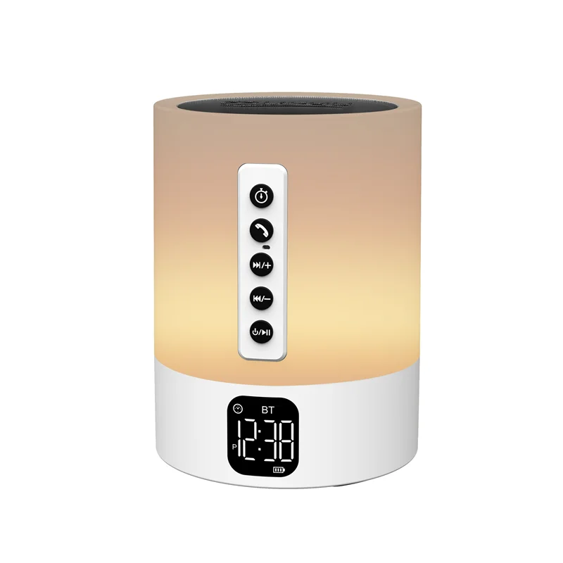 MUSKY DY29S Portable Led Lamp Touch Night Light up with Wireless Blue Tooth Speaker Alarm Clock