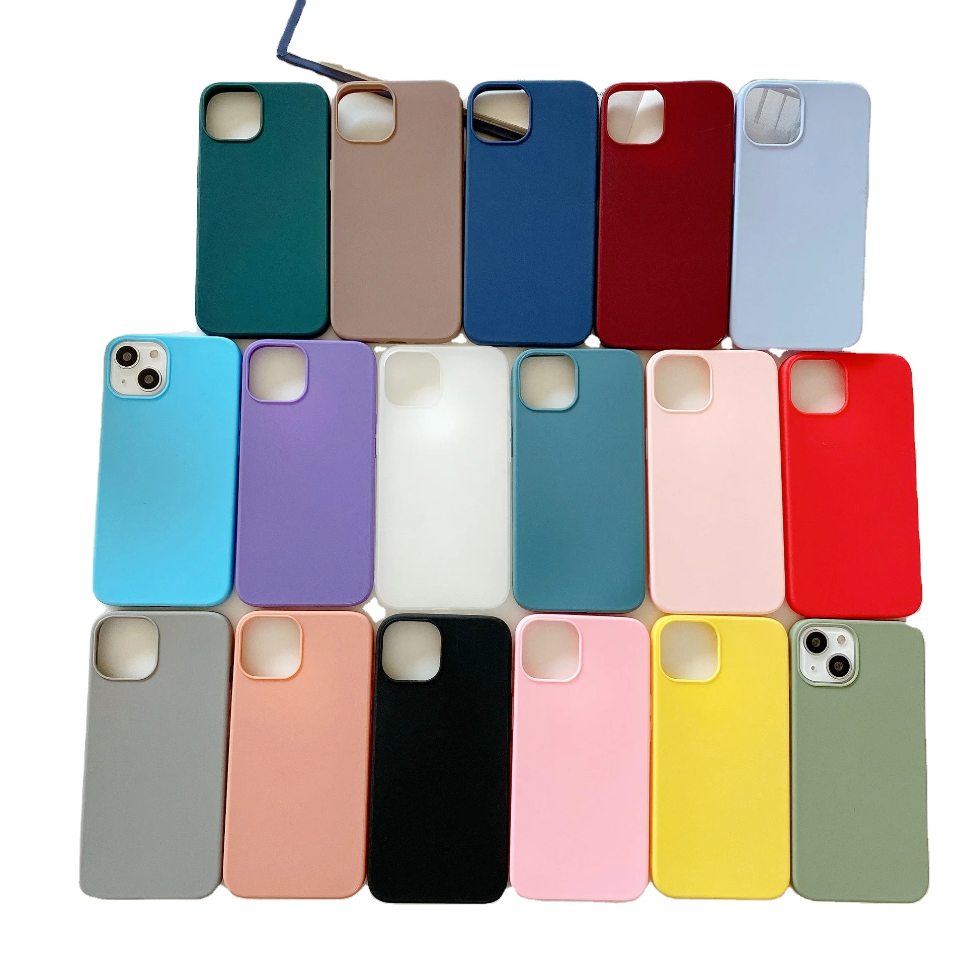 Luxury Candy Color Matte Phone Case For iPhone 11 12 13 14 Pro Max Soft TPU Protective Cover For iPhone X XS Max XR 7 8 Plus SE