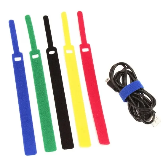 Wholesale Factory  colorful  Back To Back Hook And Loop  Cable Ties