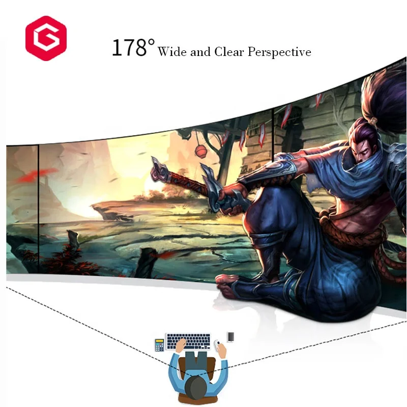 Cheap 23.8 inch desktop computer with I3 I5 I7 processor 4GB DDR3 all in one pc