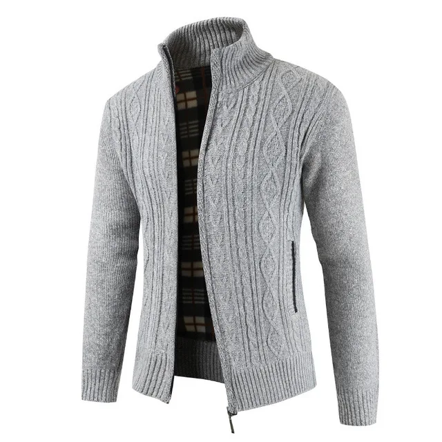 Men Winter Slim Fit Casual Warm Sweatshirt Jacket Sweater Overcoat