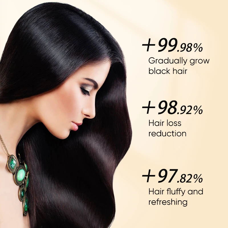 Wholesale Natural Herbal Darkening Hair Serum Activate Follicle Anti White Gray to Black Hair Recolor Serum Hair Repair Care