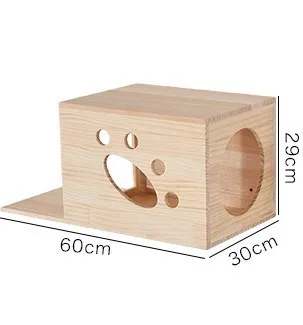 Solid wood wall jumping platform shelf wall mounted cat grab column cat toy all season wooden cat wall