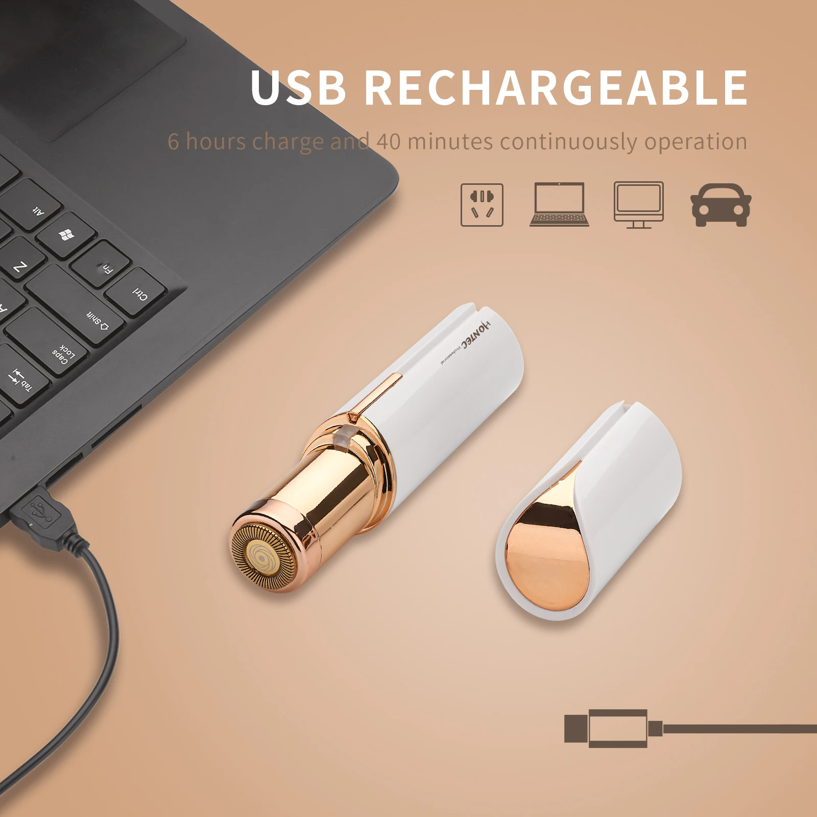 Hot selling lady lipstick shaver facial use portable mini lipstick hair remover lady shaver