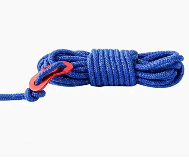 Adjusting Buckle 4m Parachute Cord Canopy Luminous Tent Fixed Rope Camping Wind Rope Camping Accessories Reflective Wind Rope