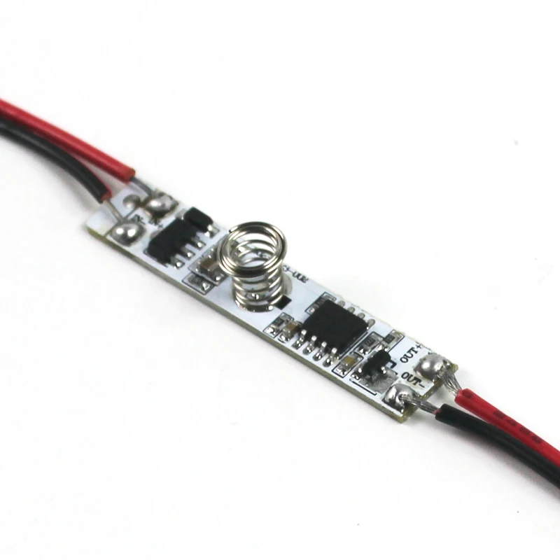 Заводская Светодиодная лента для шкафа, 8 мм, DC12V/24 В, 3 А, встроенный сенсорный датчик, диммер, печатная плата, светодиодный модуль затемнения, сенсорный датчик, переключатель