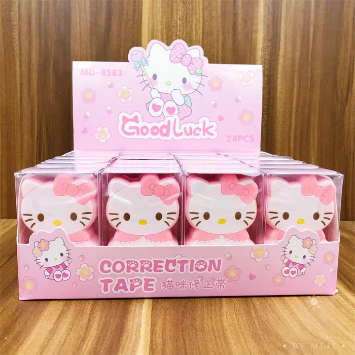 New products of 2025 hot selling kawaii cat paw stationery Assorted cartoon pattern white out correction tape office school