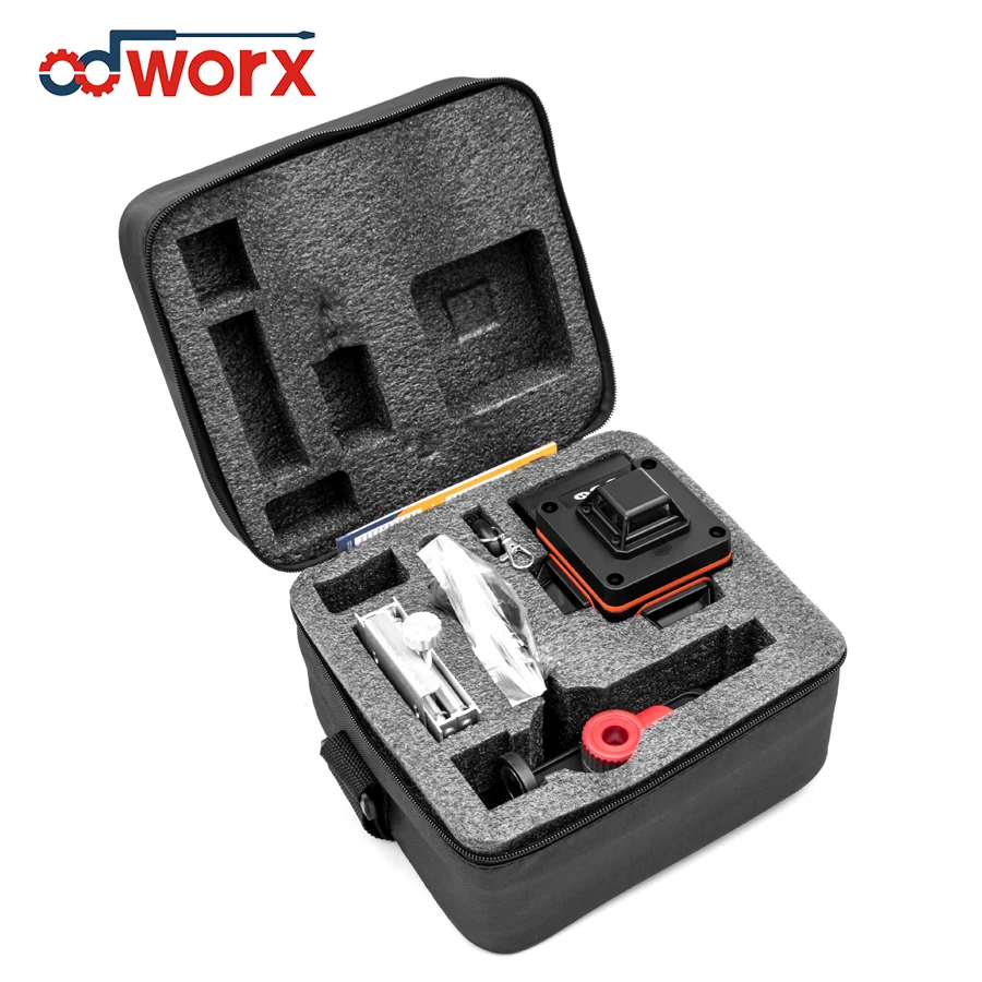 Лазерный уровень ODWORX 16 линий поворот на зеленую линию 4D самонивелирующийся 360 градусов горизонтальный и вертикальный супермощный Нивелир настенный лазерный