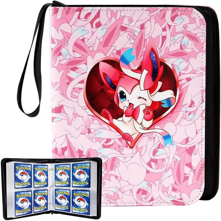 Держатель для карт Pokemoned папка игровых альбом Ka waii piKa chu с 50 премиальными 4-карманными листами удерживает 400