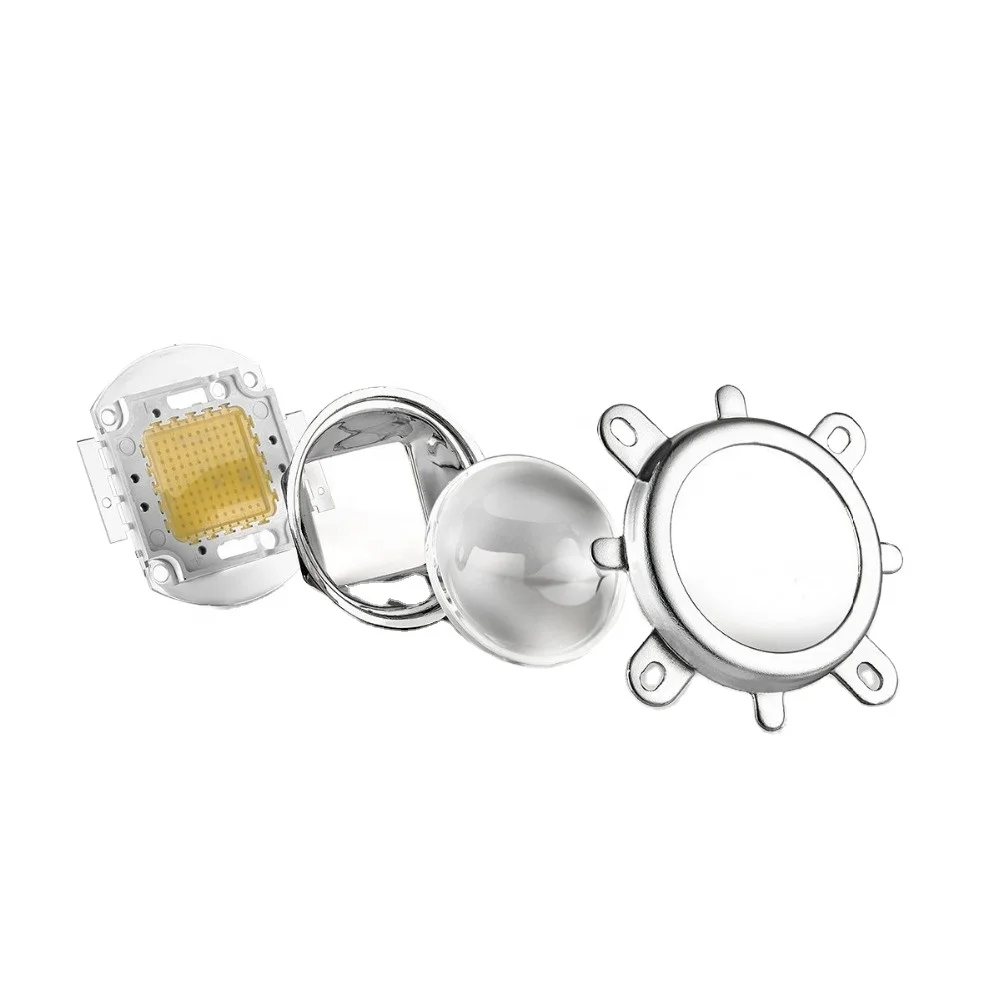 Оптический боросиликатный стеклянный светодиодный объектив 15 градусов 44 мм