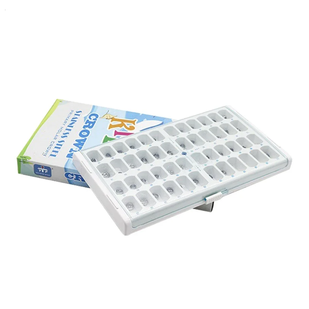 Dental Stainless Steel Temporary Crown Kids Molar Crown