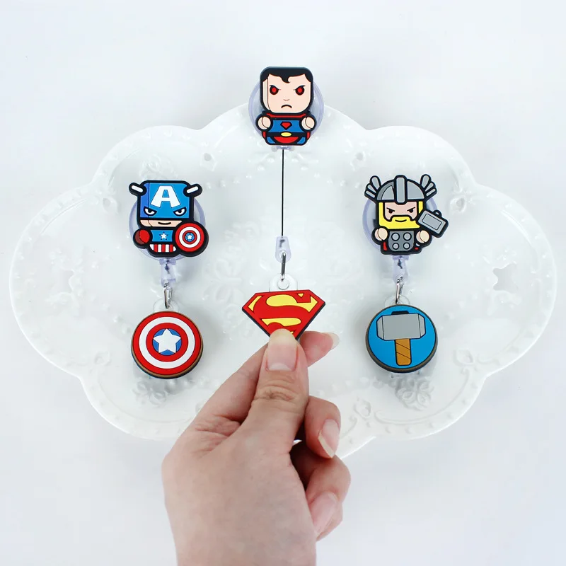 Blank Badge Reel Badge Reel Floral Colorful Retractable Plastic Badge Reel