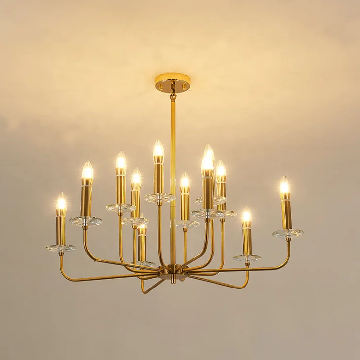 America candle chandeliers lighting modern gold pendant light chandelier for home and villa ETL89132