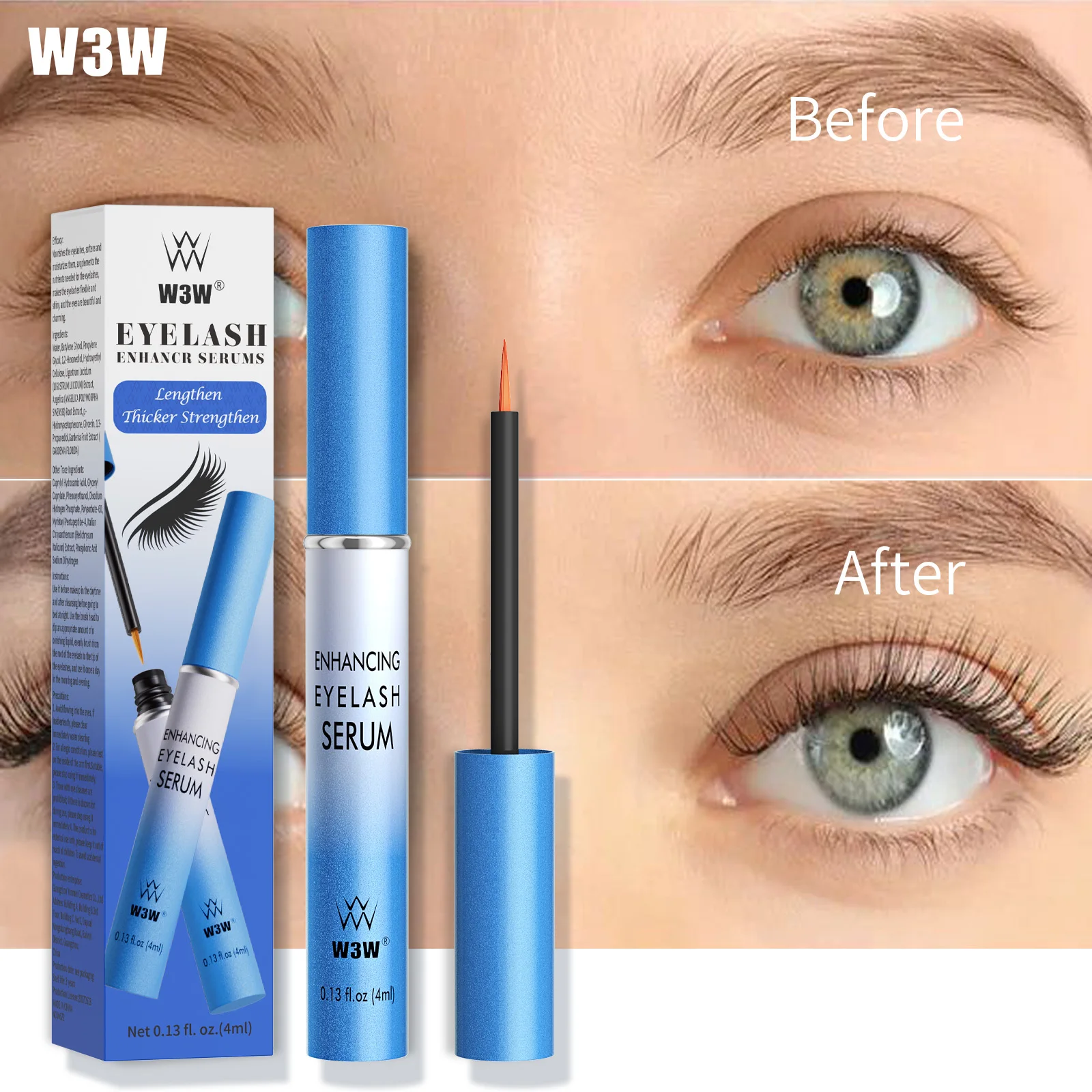 Brow Growth Serum private label Organic hot sale longer thicker eyebrow serum great long mascara  Lashes Growth Without Hormones