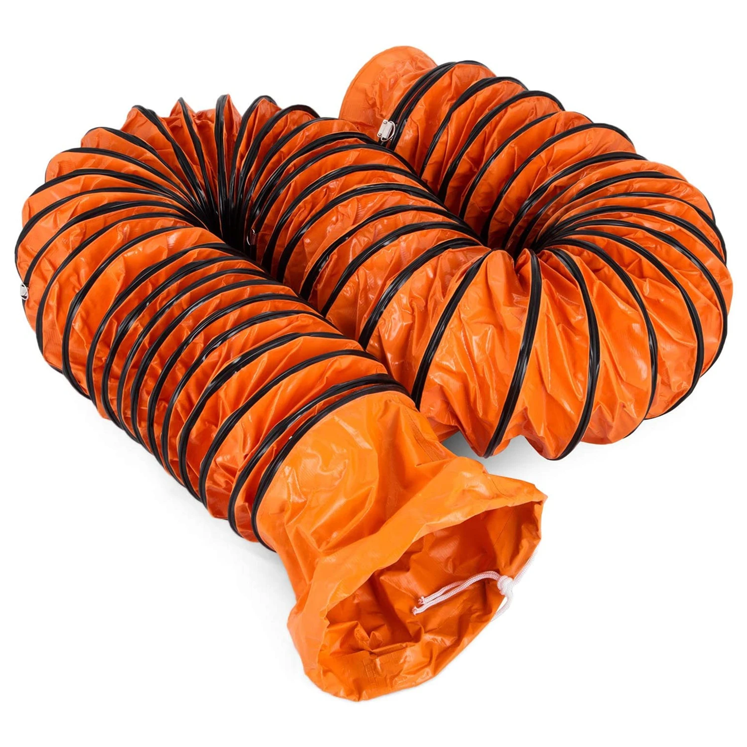 8 inch hvac insulated flexible duct pipe exhaust pvc flexible duct hose flexible flame retardant fabric air duct