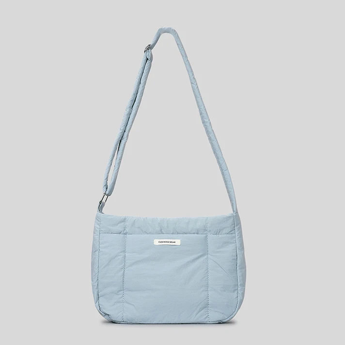 Soft Nylon Canvas Female Fashion Quilted Simple Light Shoulder Bag Girls Macaron Sweet Messenger women crossbody bags wholesale