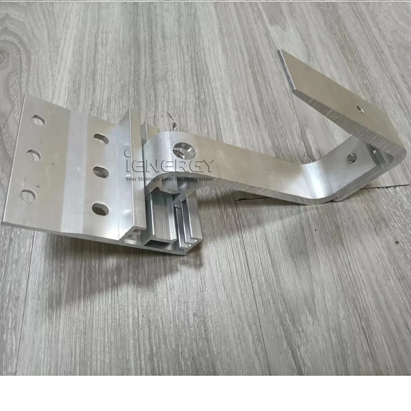 Aluminium adjustable solar roof hook SolidHook slotted hole in the bracket for pitched roof vertical SolidRail mounting